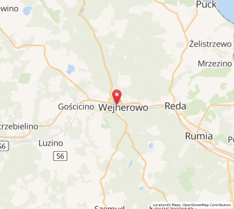 Map of Wejherowo, Pomerania