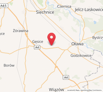 Map of Wierzbno, Lower Silesia
