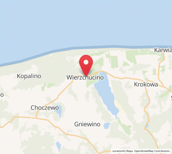 Map of Wierzchucino, Pomerania
