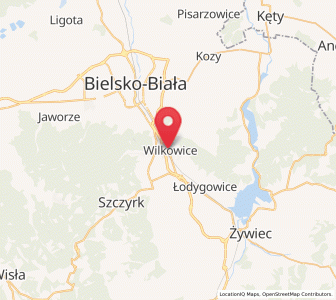 Map of Wilkowice, Silesia