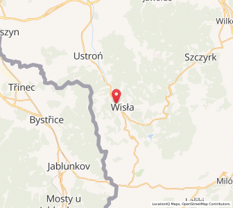 Map of Wisla, Silesia