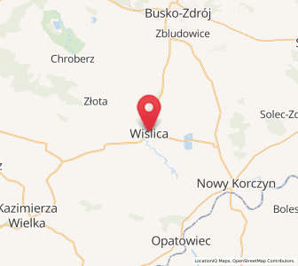 Map of Wiślica, Świętokrzyskie