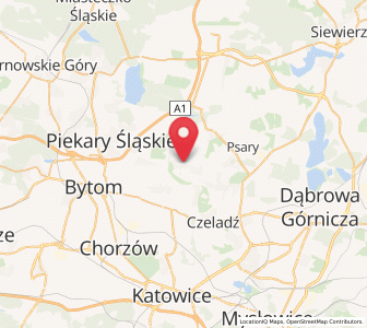 Map of Wojkowice, Silesia