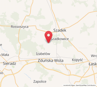 Map of Wojsławice, Łódź Voivodeship