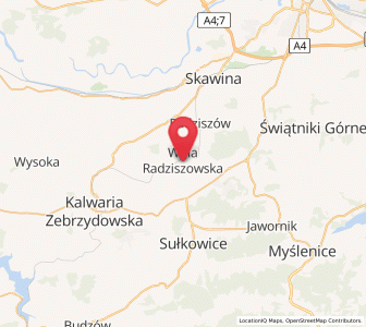 Map of Wola Radziszowska, Lesser Poland