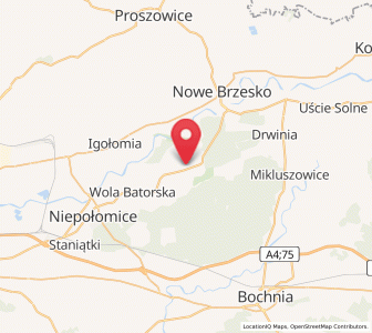 Map of Wola Zabierzowska, Lesser Poland