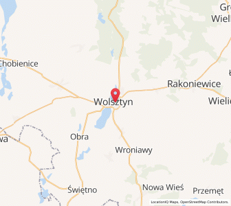 Map of Wollstein, Greater Poland