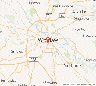 Map of Wroclaw, Lower Silesia