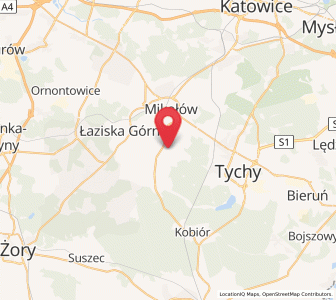 Map of Wyry, Silesia