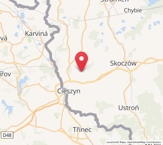 Map of Zamarski, Silesia