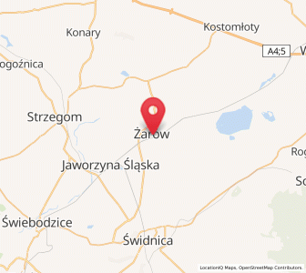 Map of Saarau, Lower Silesia