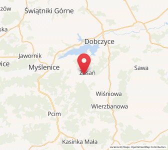 Map of Zasań, Lesser Poland