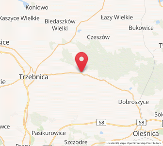 Map of Schawoine, Lower Silesia