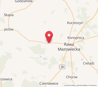 Map of Złota, Łódź Voivodeship