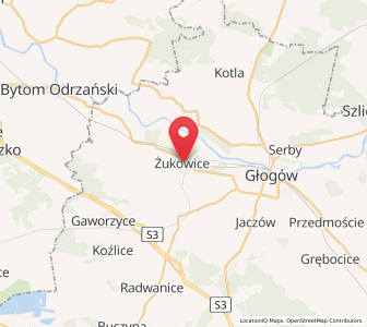 Map of Żukowice, Lower Silesia