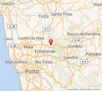 Map of Alfena, Porto