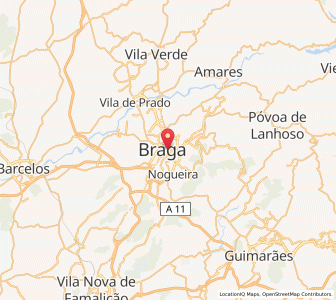 Map of Braga, Braga