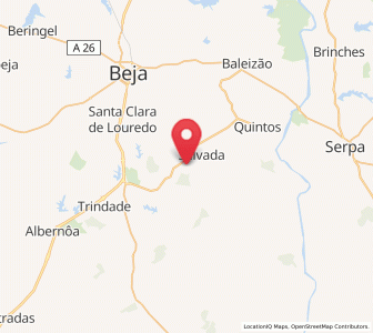 Map of Cabeça Gorda, Beja