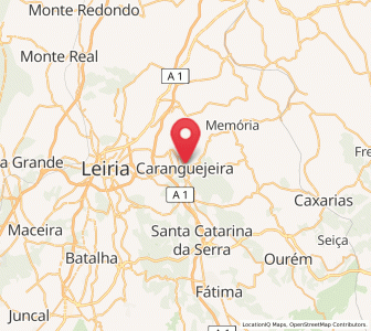 Map of Caranguejeira, Leiria