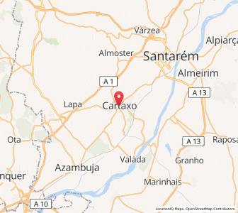 Map of Cartaxo, Santarém