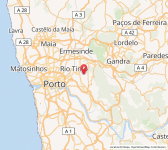 Map of Fânzeres, Porto