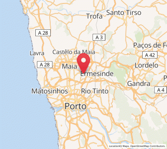Map of Milheirós, Porto