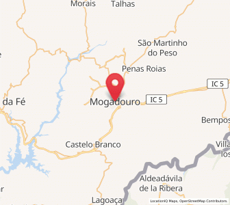 Map of Mogadouro, Bragança