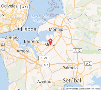 Map of Moita, Setúbal