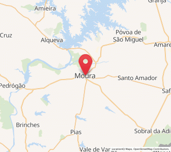 Map of Moura, Beja