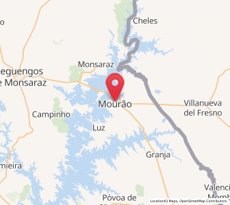 Map of Mourão, Évora