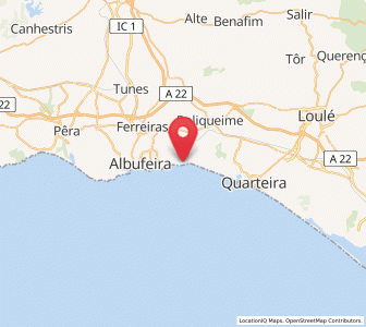 Map of Olhos d'Agua, Faro