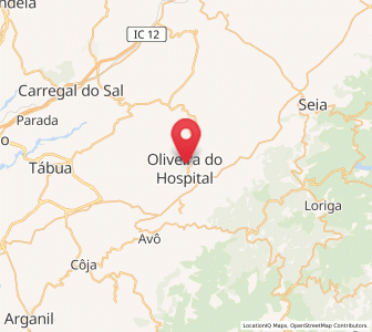 Map of Oliveira do Hospital, Coimbra