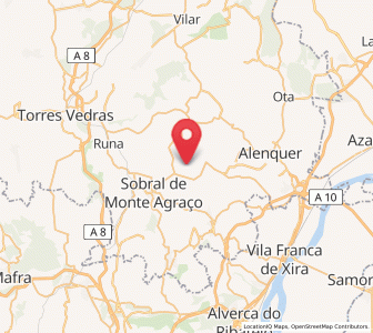 Map of Pereiro da Palhacana, Lisbon