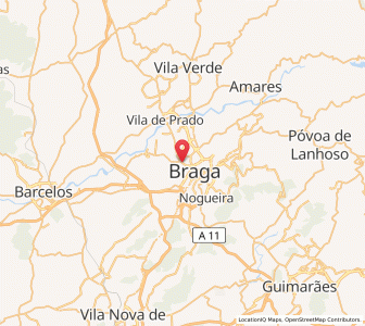 Map of Real, Braga