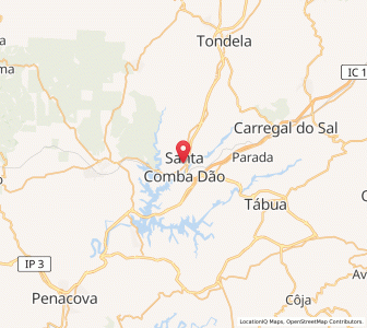Map of Santa Comba Dão, Viseu