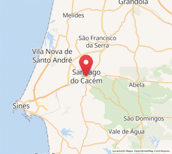 Map of Santiago do Cacém, Setúbal