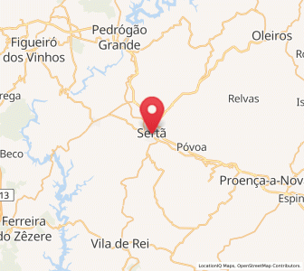 Map of Sertã, Castelo Branco