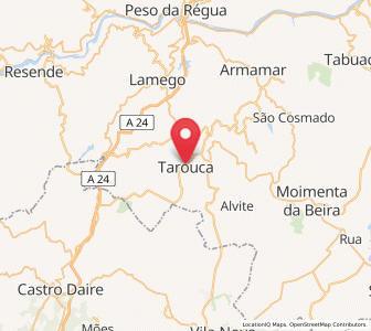 Map of Tarouca, Viseu