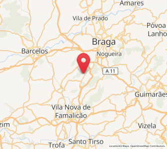 Map of Tebosa, Braga