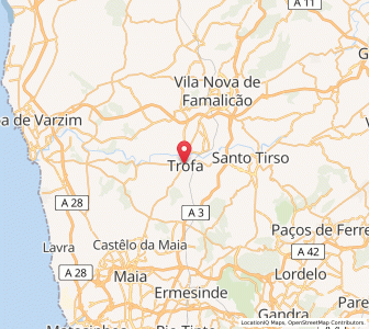 Map of Trofa, Porto