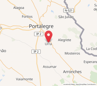 Map of Urra, Portalegre