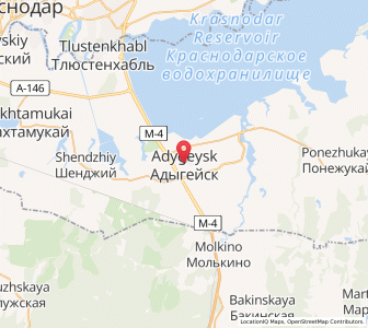 Map of Adygeisk, Adygeya Republic