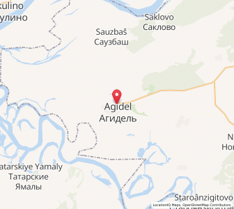 Map of Agidel, Bashkortostan Republic