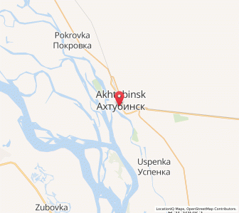 Map of Achtubinsk, Astrakhan Oblast