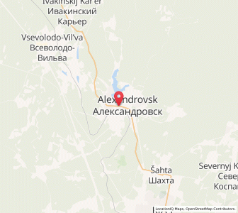Map of Alexandrowsk, Perm Krai