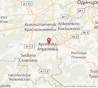 Map of Aprelewka, Moscow Oblast