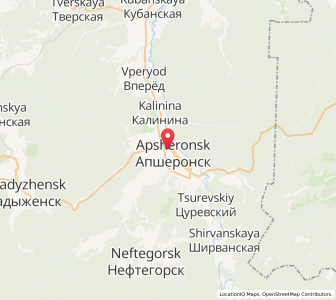 Map of Apscheronsk, Krasnodar Krai