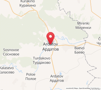 Map of Ardatow, Mordoviya Republic