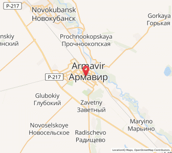 Map of Armawir, Krasnodar Krai