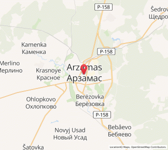 Map of Arsamas, Nizhny Novgorod Oblast